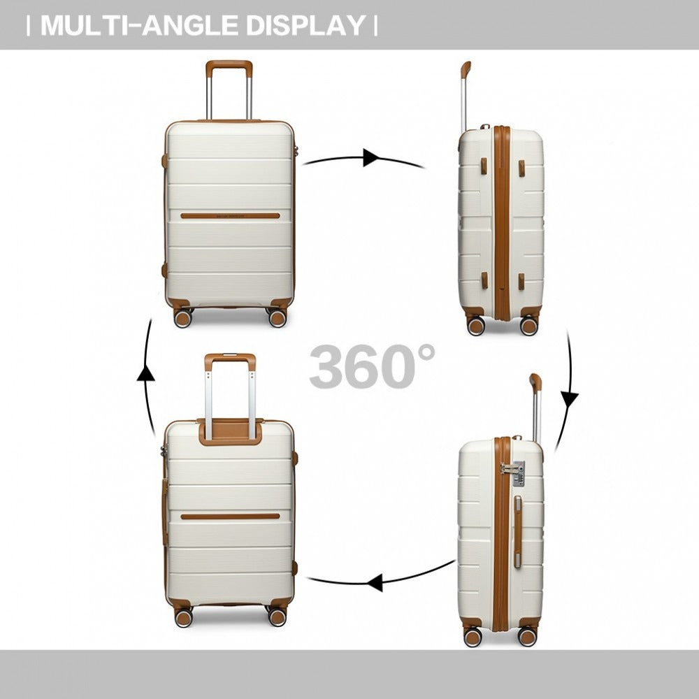 Kono Atlas Lightweight 4 Wheel Hard Shell Luggage With TSA Lock