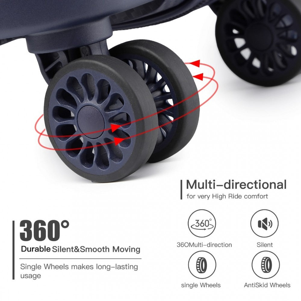 Kono Horizon 4 Wheel Hard Shell Suitcase with TSA Lock
