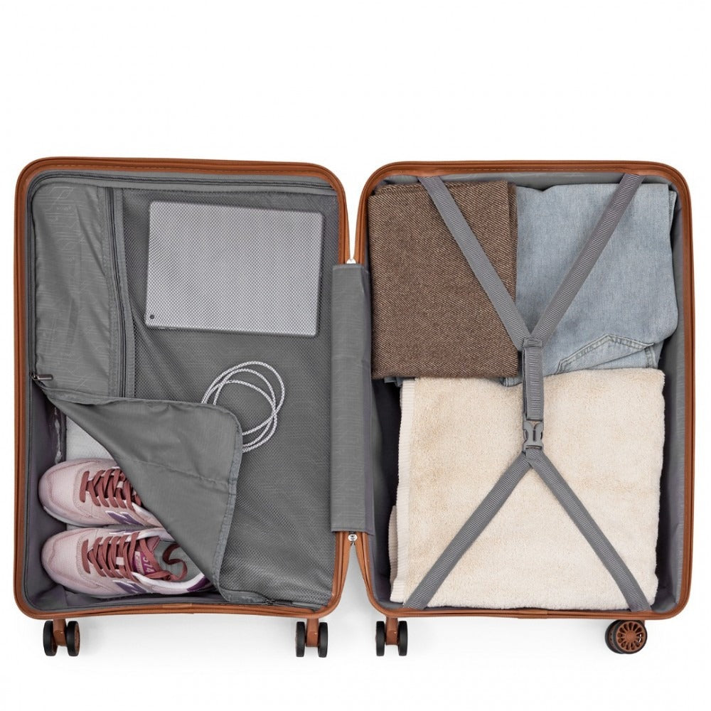 Kono K2094L Hard Shell Medium Suitcase - 24 Inch