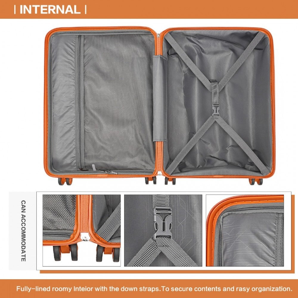 Kono Roamer Bright 4 Wheel Hard Shell Luggage With TSA Lock