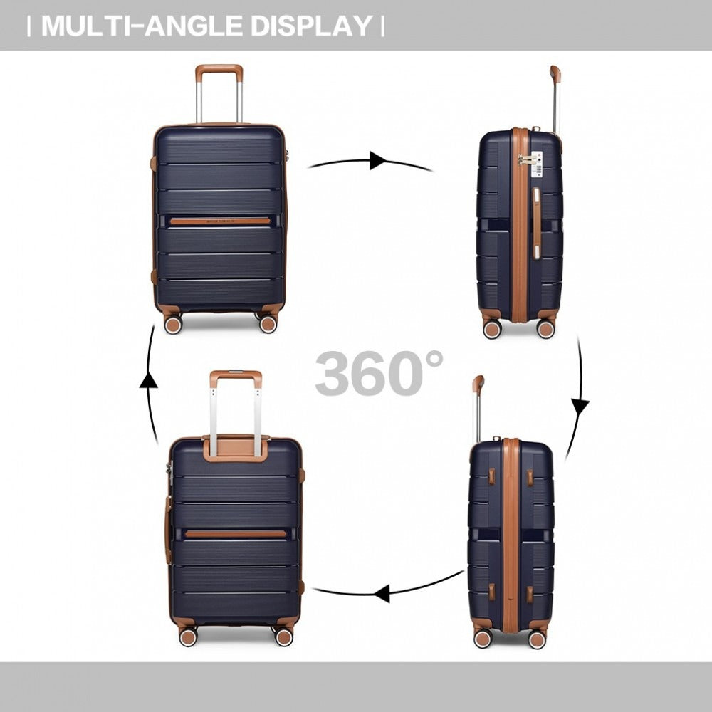 Kono Atlas Lightweight 4 Wheel Hard Shell Luggage With TSA Lock