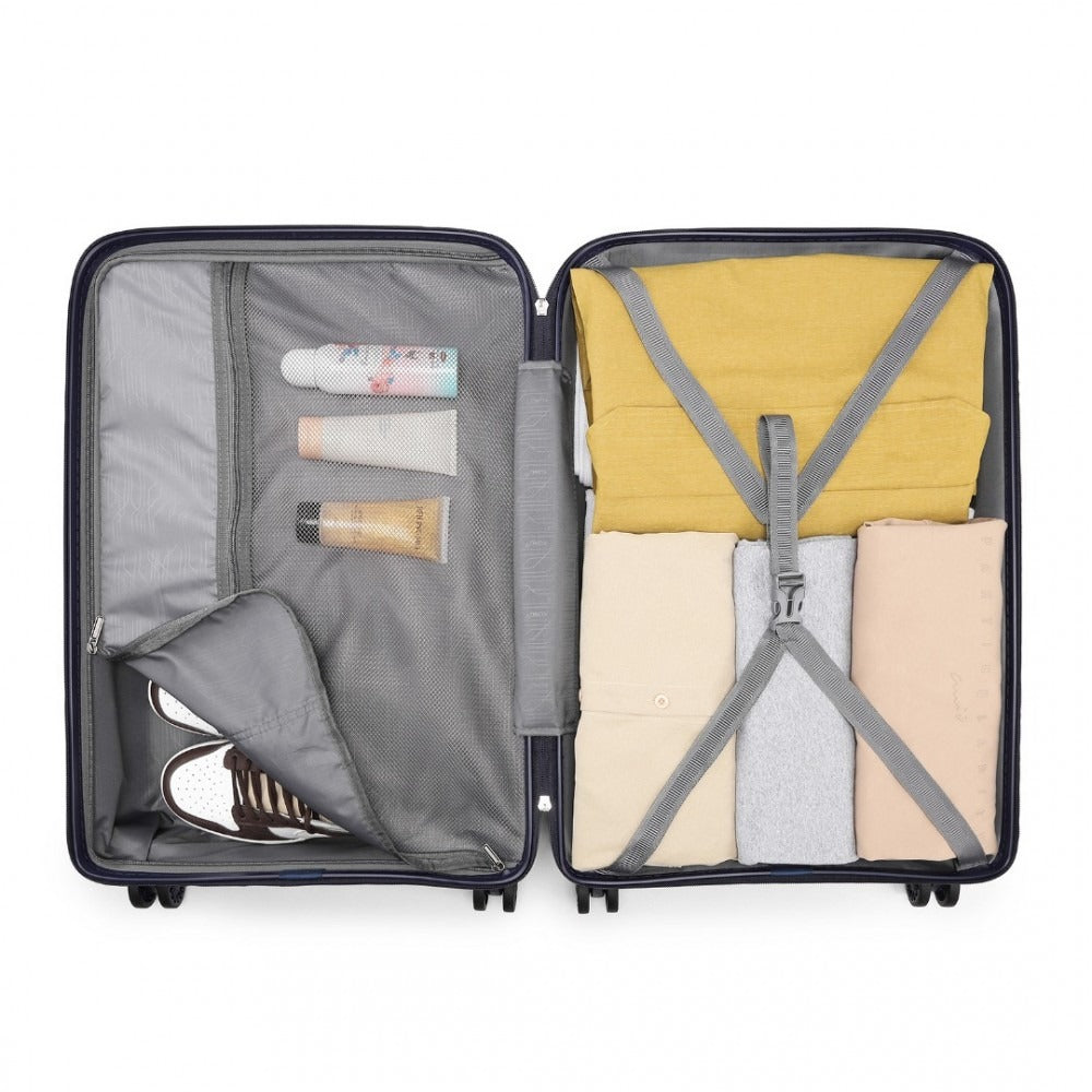 Kono Horizon 4 Wheel Hard Shell Suitcase with TSA Lock