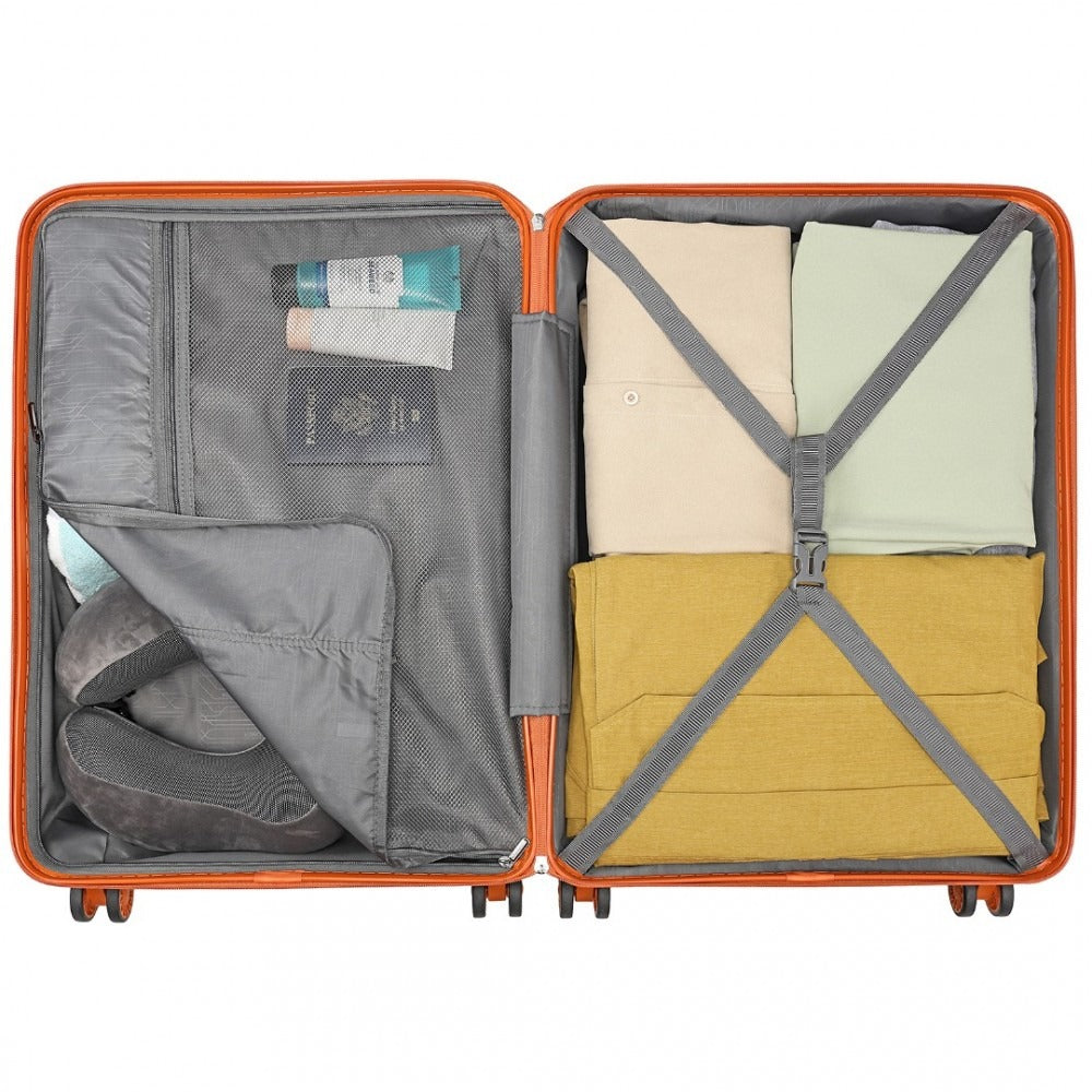 Kono Roamer Bright 4 Wheel Hard Shell Luggage With TSA Lock