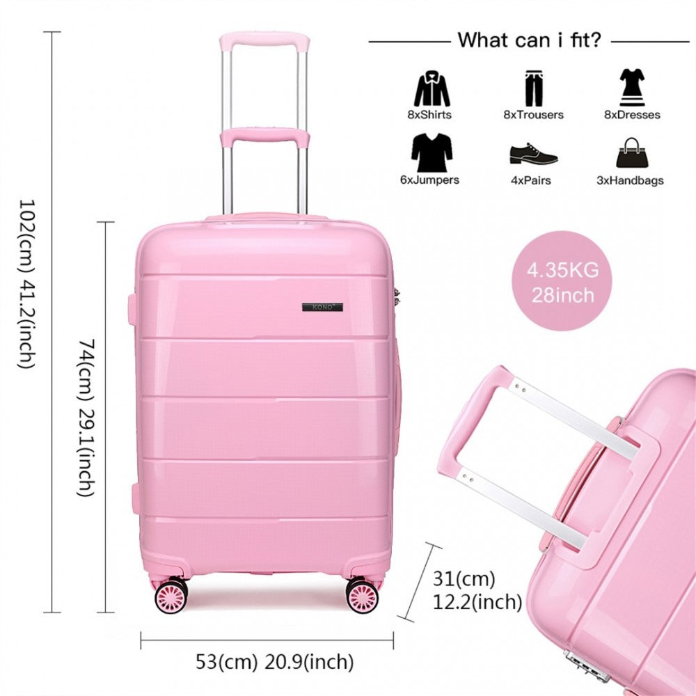 Kono K1997L Hard Shell Luggage With TSA Lock