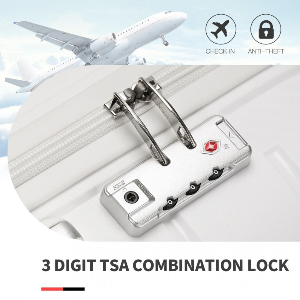 Kono Horizon 4 Wheel Hard Shell Suitcase with TSA Lock