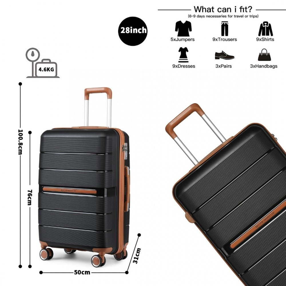 Kono Atlas Lightweight 4 Wheel Hard Shell Luggage With TSA Lock
