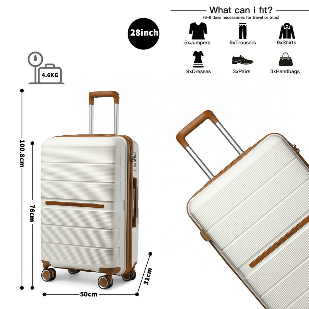 Kono Atlas Lightweight 4 Wheel Hard Shell Luggage With TSA Lock