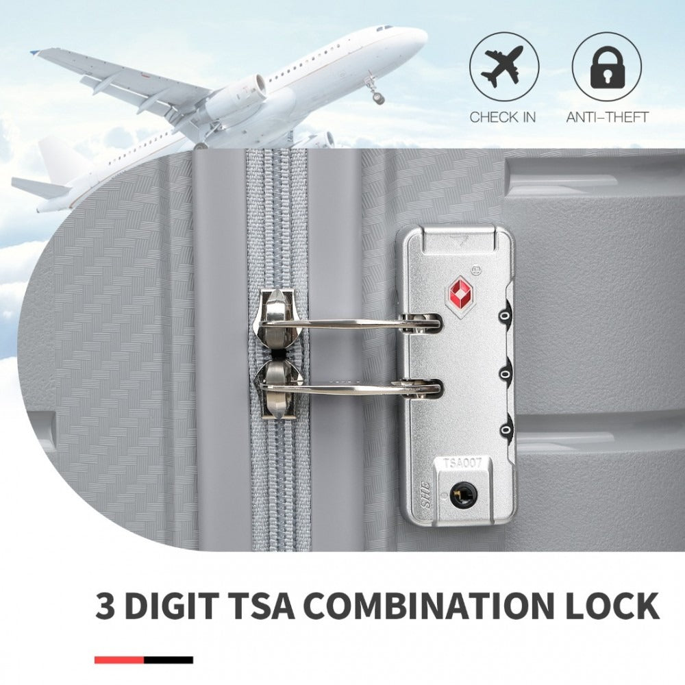Kono Horizon 4 Wheel Hard Shell Suitcase with TSA Lock