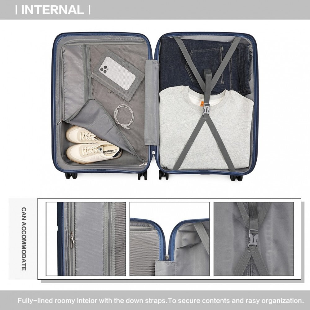 Kono Drift 4 Wheel Lightweight 4 Wheel Luggage With TSA Lock