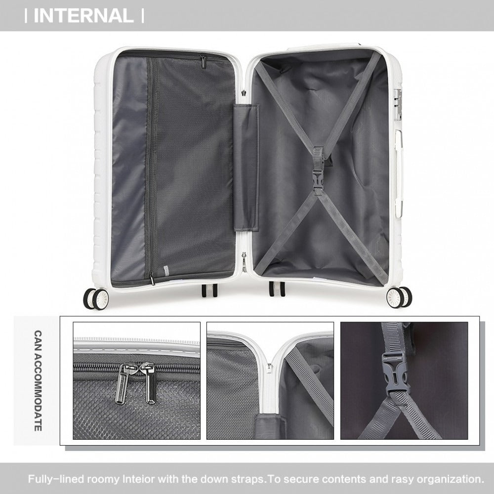 Kono Horizon 4 Wheel Hard Shell Suitcase with TSA Lock