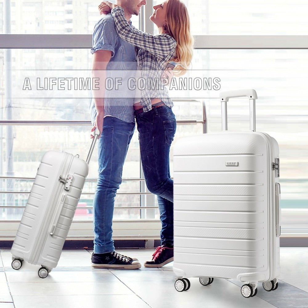 Kono Horizon 4 Wheel Hard Shell Suitcase with TSA Lock