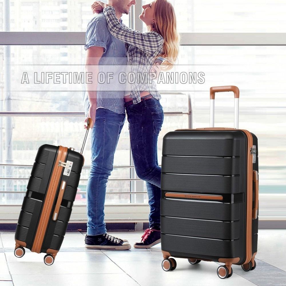 Kono Atlas Lightweight 4 Wheel Hard Shell Luggage With TSA Lock
