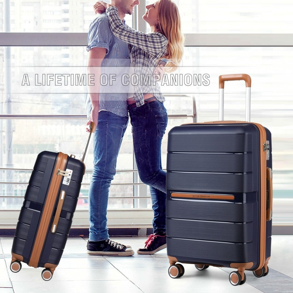 Kono Atlas Lightweight 4 Wheel Hard Shell Luggage With TSA Lock