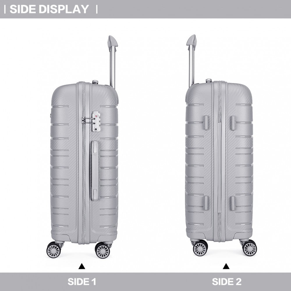 Kono K2091L Hard Shell PP (Polypropylene) Suitcase With TSA Lock