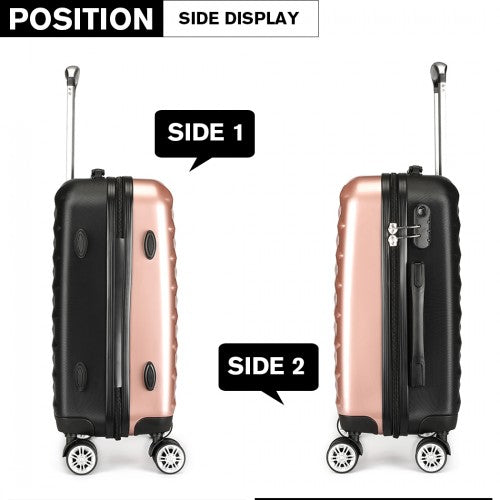 Kono K1992L Hard Shell Cabin Suitcase - 20 Inch