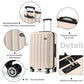 Kono K1773 Hard Shell Medium Suitcase - 24 Inch