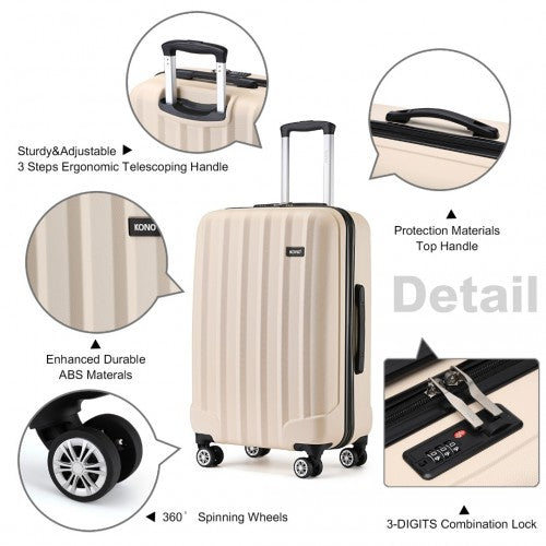 Kono K1773 Hard Shell 3 Piece Suitcase Set
