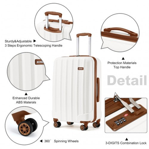 Kono K1773 Hard Shell Medium Suitcase - 24 Inch