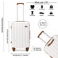Kono K1773 Hard Shell Medium Suitcase - 24 Inch
