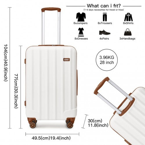Kono K1773 Hard Shell Large Suitcase - 28 Inch