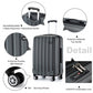 Kono K1773 Hard Shell Medium Suitcase - 24 Inch