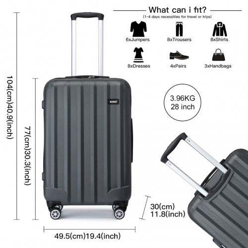 Kono K1773 Hard Shell 3 Piece Suitcase Set