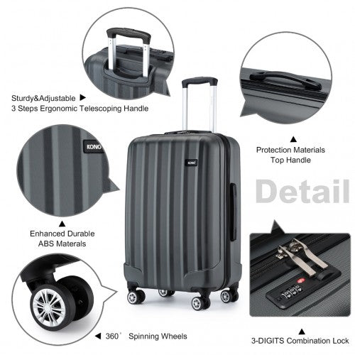 Kono K1773 Hard Shell 3 Piece Suitcase Set