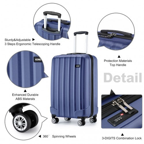 Kono K1773 Hard Shell Cabin Suitcase - 19 Inch