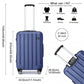 Kono K1773 Hard Shell Medium Suitcase - 24 Inch
