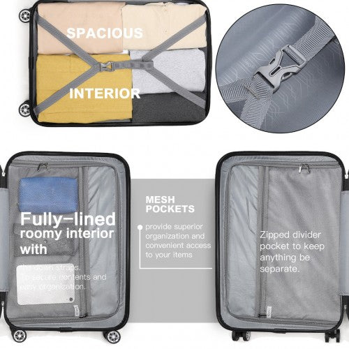 Kono K1773 Hard Shell Medium Suitcase - 24 Inch