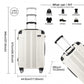 Kono K1777 Hard Shell Medium Suitcase - 24 Inch