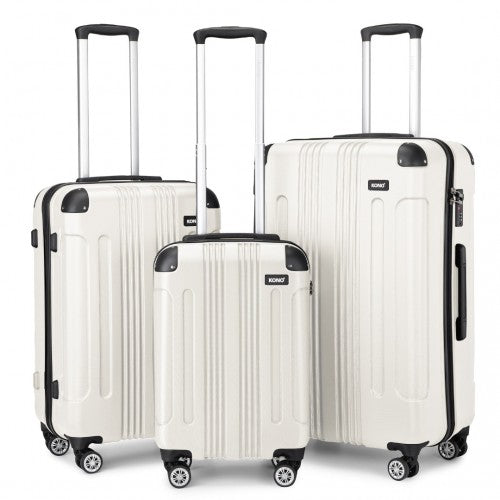 Kono K1777 Hard Shell 3 Piece Suitcase Set
