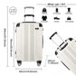 Kono K1777 Hard Shell 3 Piece Suitcase Set