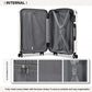 Kono K1777 Hard Shell 3 Piece Suitcase Set