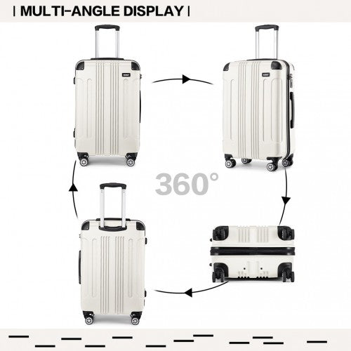 Kono K1777 Hard Shell 3 Piece Suitcase Set