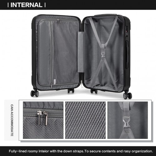 Kono K1777 Hard Shell Medium Suitcase - 24 Inch