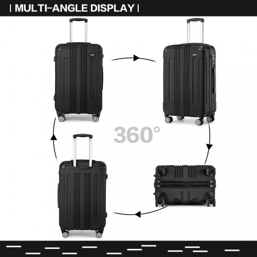 Kono K1777 Hard Shell Medium Suitcase - 24 Inch