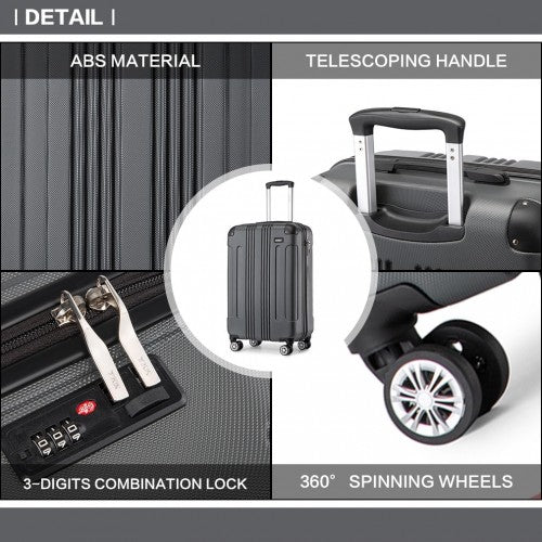 Kono K1777 Hard Shell Cabin Suitcase - 19 Inch