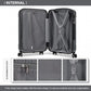 Kono K1777 Hard Shell Medium Suitcase - 24 Inch