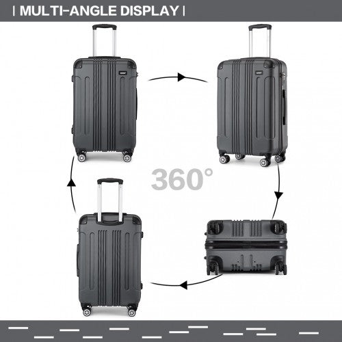 Kono K1777 Hard Shell Medium Suitcase - 24 Inch