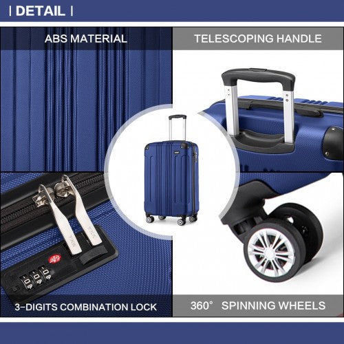 Kono K1777 Hard Shell Cabin Suitcase - 19 Inch