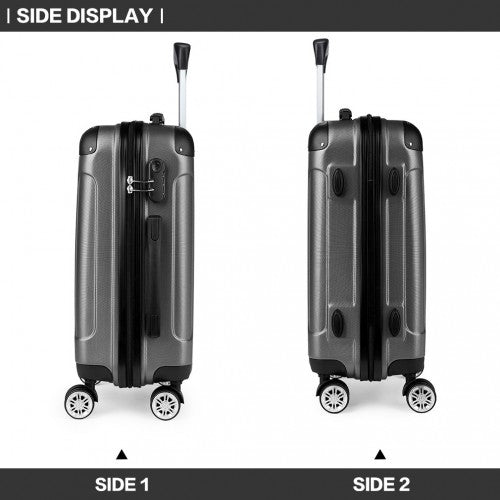 Kono K1777L Hard Shell Medium Suitcase - 24 Inch