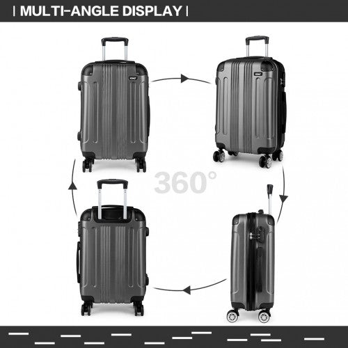 Kono K1777L Hard Shell Medium Suitcase - 24 Inch