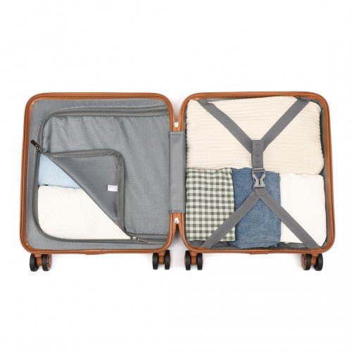 Kono K1871 Hard Shell Cabin Suitcase - 16 Inch