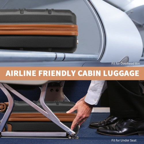 Kono K1871 Hard Shell Cabin Suitcase - 16 Inch