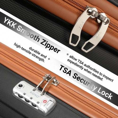 Kono K1871 Hard Shell Cabin Suitcase - 16 Inch