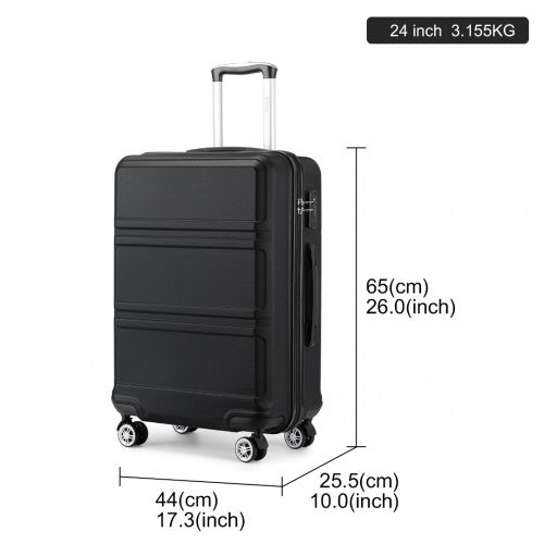 Kono K1871 Hard Shell Medium Suitcase - 24 Inch