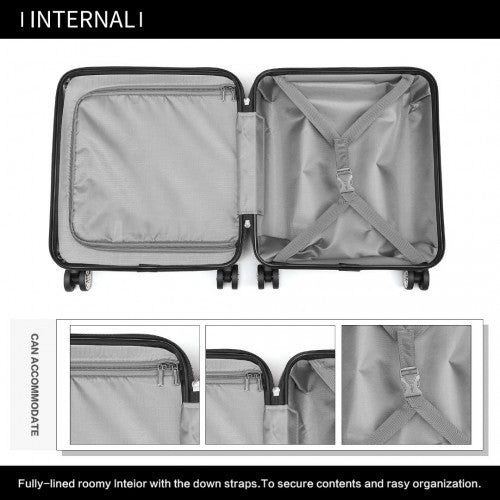 Kono K1871 Hard Shell Cabin Suitcase - 16 Inch