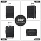 Kono K1871 Hard Shell Large Suitcase - 32 Inch