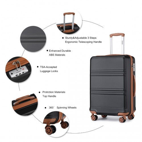 Kono K1871 Hard Shell Large Suitcase - 28 Inch